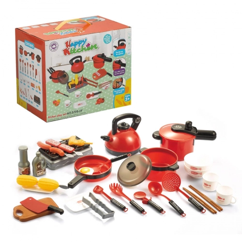 Детски червен кухненски комплект за готвене | PAT30619