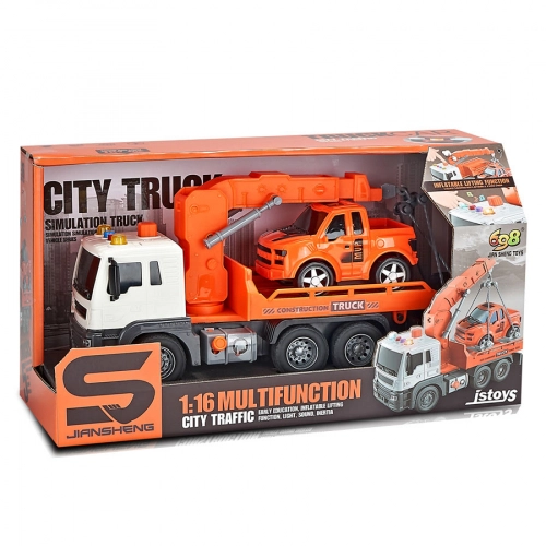 Детска играчка Оранжев камион паяк със звук и светлини | PAT30663