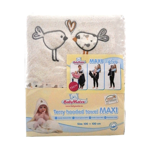 Бебешка хавлия с качулка Maxi Plus Birds 100/100 02 | PAT30877