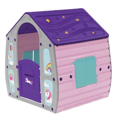 Детска къща за игра с еднорози Starplast 102x90x109см. | PAT30983