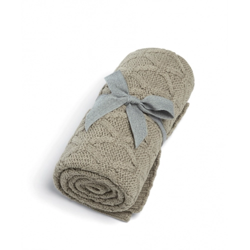 Бебешко плетено одеяло Mamas & Papas кафяво | PAT31219
