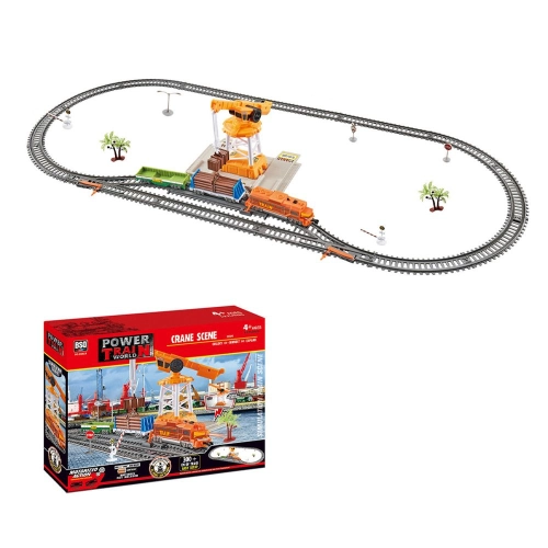 Детска играчка Товарен влак с кран Power Train (300см) | PAT31321