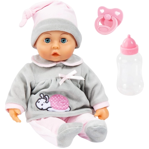 Интерактивна кукла First Words Baby Сива рокля с охлювче | PAT31324