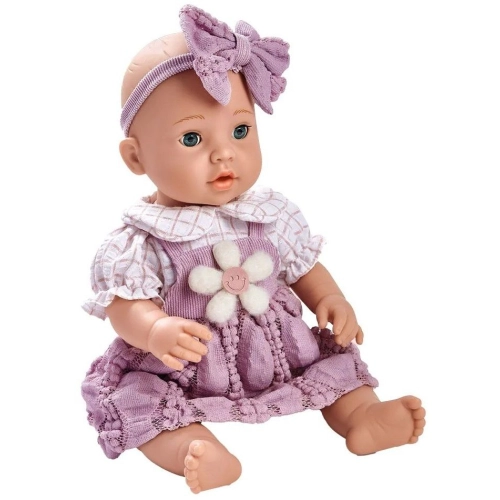 Детска кукла-бебе с лилава рокля 40 cm | PAT31396
