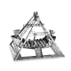 Детски сив 3D метален пъзел Викингски кораб Tronico  - 2
