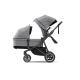 Бебешка комбинирана количка 2в1 Sleek с черно шаси  - 6