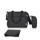 Черна чанта за бебешка количка Maya Black  - 2