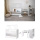 Бебешко дървено легло Multi 190/82 см. Цвят Бяло/Кехлибар  - 1