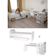 Бебешко дървено легло Multi 190/82 см. Цвят Бяло/Кехлибар  - 2