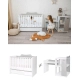 Бебешко дървено легло Multi 190/82 см. Цвят Бяло/Кехлибар  - 3