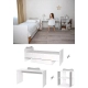 Бебешко дървено легло Multi 190/82 см. Цвят Бяло/Кехлибар  - 4