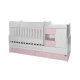 Детско дървено легло MiniMAX New Цвят Бяло/Orchid Pink  - 1