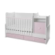 Детско дървено легло Trend Plus Цвят Бяло/Orchid Pink  - 1