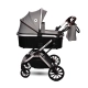 Детска количка Glory 2в1 с кош за новородено Opaline Grey  - 4