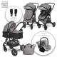 Комбинирана детска количка (2в1) Alba Premium Opaline Grey  - 1