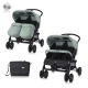 Бебешка количка за близнаци + чанта Twin Green Bay  - 1