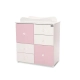 Шкаф с повивалник за детска стая Бяло/ Orchid Pink  - 2