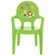Детски зелен удобен и ергономичен стол с букви  