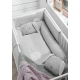 Сива олекотена завивка за бебешко кошче Sleepy Grey 80х50см  - 4