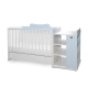 Бебешко дървено легло Multi 190/82 Цвят Бяло/Baby Blue  - 1