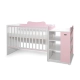 Бебешко дървено легло Multi 190/82 Цвят Бяло/Orchid Pink  - 1