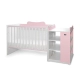 Бебешко дървено легло Multi 190/82 Цвят Бяло/Orchid Pink  - 3