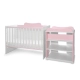 Бебешко дървено легло Multi 190/82 Цвят Бяло/Orchid Pink  - 4