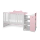Бебешко дървено легло Multi 190/82 Цвят Бяло/Orchid Pink  - 5