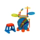Детски комплект - Барабани, пиано, столче и микрофон  - 4