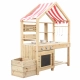 Детска дървена кухня за игра навън  - 3