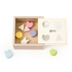 Дървена кутия за сортиране на формички в пастелни цветове  - 2