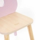 Дървено столче за деца с облегалка Цвете  - 5