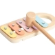 Забавен дървен таралеж Сортер с ксилофон в пастелни цветове  - 4