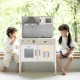 Детска модерна дървена кухня за игра в бял цвят  - 8