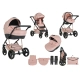 Бебешка розова комбинирана количка 3в1 Florence  - 1