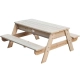 Детски дървен комплект маса с пейка за игра с пясък и вода  - 1