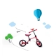 Детско розово балансиращо колело 2-в-1 Running Bike   - 3