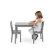 Детска дървена маса с 2 столчета в сив цвят  - 3