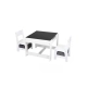 Детска бяла маса с две столчета с черна дъска за рисуване  - 1