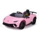 Детска розова акумулаторна кола Lamborghini Huracan 