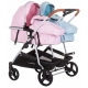 Детска модерна количка за близнаци Дуо Смарт Роза/Скай  - 1