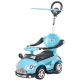 Детска синя кола за яздене с дръжка и сенник Super Car  - 1