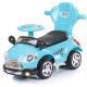 Детска синя кола за яздене с дръжка и сенник Super Car  - 4