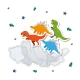 Детски занимателен комплект Направи си стикер с динозавър  - 3