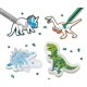 Детски занимателен комплект Направи си стикер с динозавър  - 4