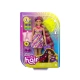 Детски комплект кукла с дълга коса и цветя Barbie  - 1