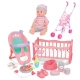 Кукла бебе момиче с множество аксесоари и количка  - 2