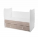 Детско дървено легло Matrix New 60/120см. Бяло/Кехлибар-2Box  - 6