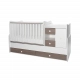 Детско дървено легло MiniMax 190/72 Цвят Бяло/Кафе New  - 2