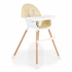 Детски бежов дървен стол за хранене Gelato 2в1  - 2